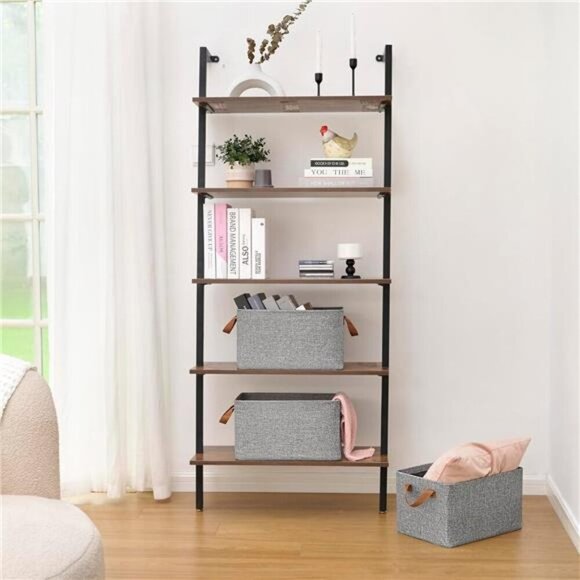 Large Fabric Storage Bins Set of 2 Closet Shelf Organizer with Metal Frame - Picture 4 of 7